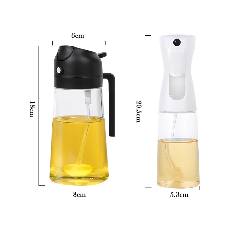 New 500ml Plastic Spray Oil Sprayer Bottle Atomized Fat Loss Spray Oil Artifact Oil Spray Bottle BBQ Cooking Kitchen Tool