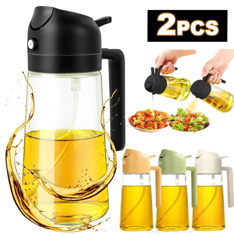 2/1pc Oil Sprayer Spray for 2 in 1 500ml Oil Sprayer & Pourer Plastic Spray Bottle Kitchen Gadget Sets Accessories Camping BBQ