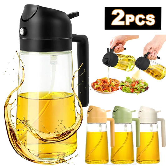 2/1pc Oil Sprayer Spray for 2 in 1 500ml Oil Sprayer & Pourer Plastic Spray Bottle Kitchen Gadget Sets Accessories Camping BBQ