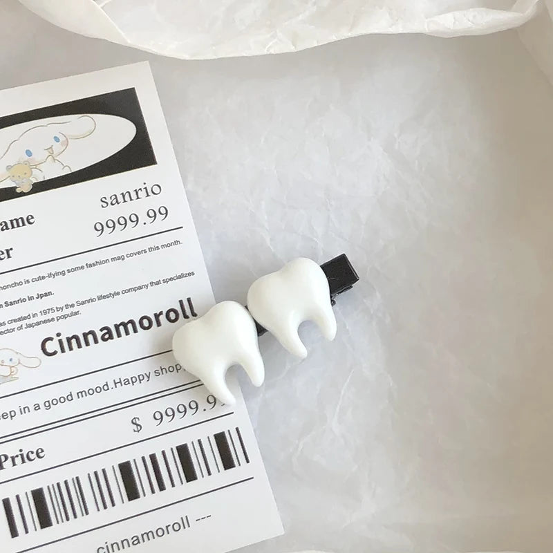 Fun Creative Teeth Hair Clip Y2k Hairpin Side Bang Barrette Trendy Hair Accessories Headwear For Girls Gifts