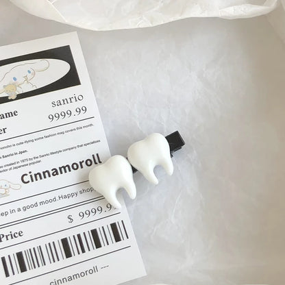 Fun Creative Teeth Hair Clip Y2k Hairpin Side Bang Barrette Trendy Hair Accessories Headwear For Girls Gifts