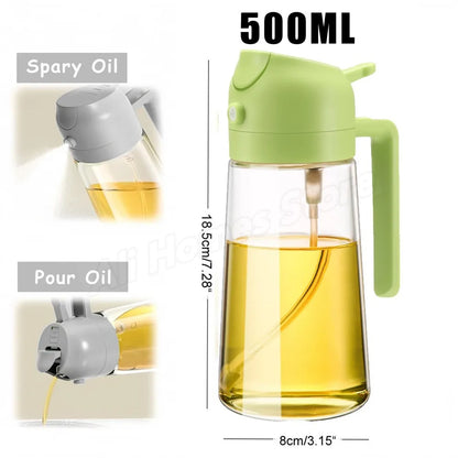 2/1pc Oil Sprayer Spray for 2 in 1 500ml Oil Sprayer & Pourer Plastic Spray Bottle Kitchen Gadget Sets Accessories Camping BBQ