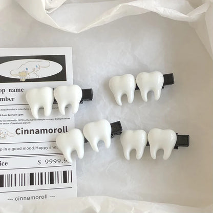 Fun Creative Teeth Hair Clip Y2k Hairpin Side Bang Barrette Trendy Hair Accessories Headwear For Girls Gifts