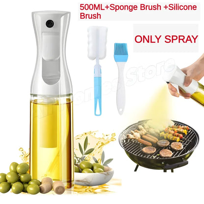 Spray for Olive Oil Dispenser Plastic 2 in 1 Oil Spray&Pour Oil Mister Bottle Cooking BBQ Baking  AirFryer 500ML for Oil Bottles
