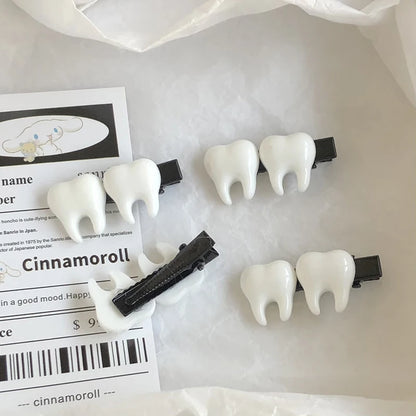 Fun Creative Teeth Hair Clip Y2k Hairpin Side Bang Barrette Trendy Hair Accessories Headwear For Girls Gifts