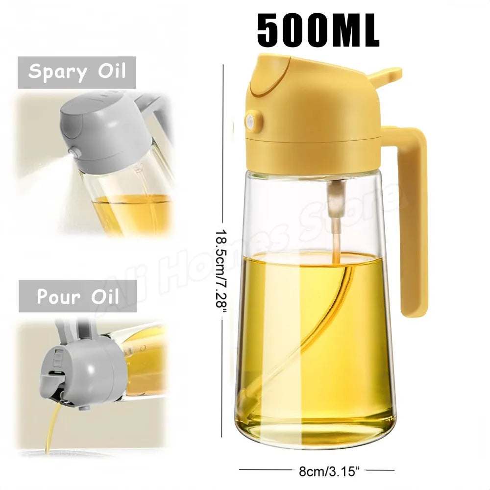 2/1pc Oil Sprayer Spray for 2 in 1 500ml Oil Sprayer & Pourer Plastic Spray Bottle Kitchen Gadget Sets Accessories Camping BBQ